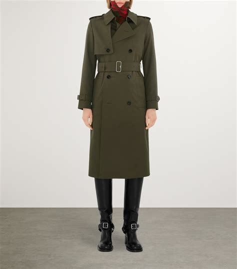 burberry cotton blend trench coat